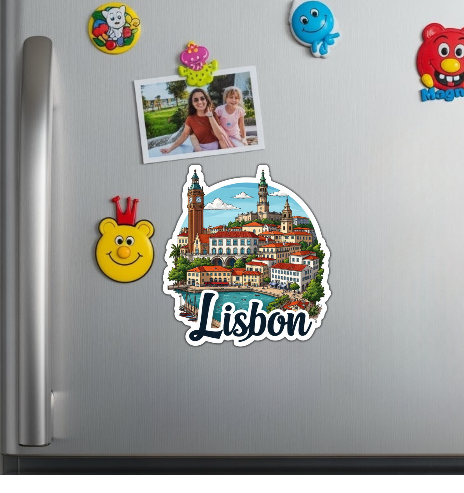 Lisbon Portugal Fridge Magnet or Laptop Sticker