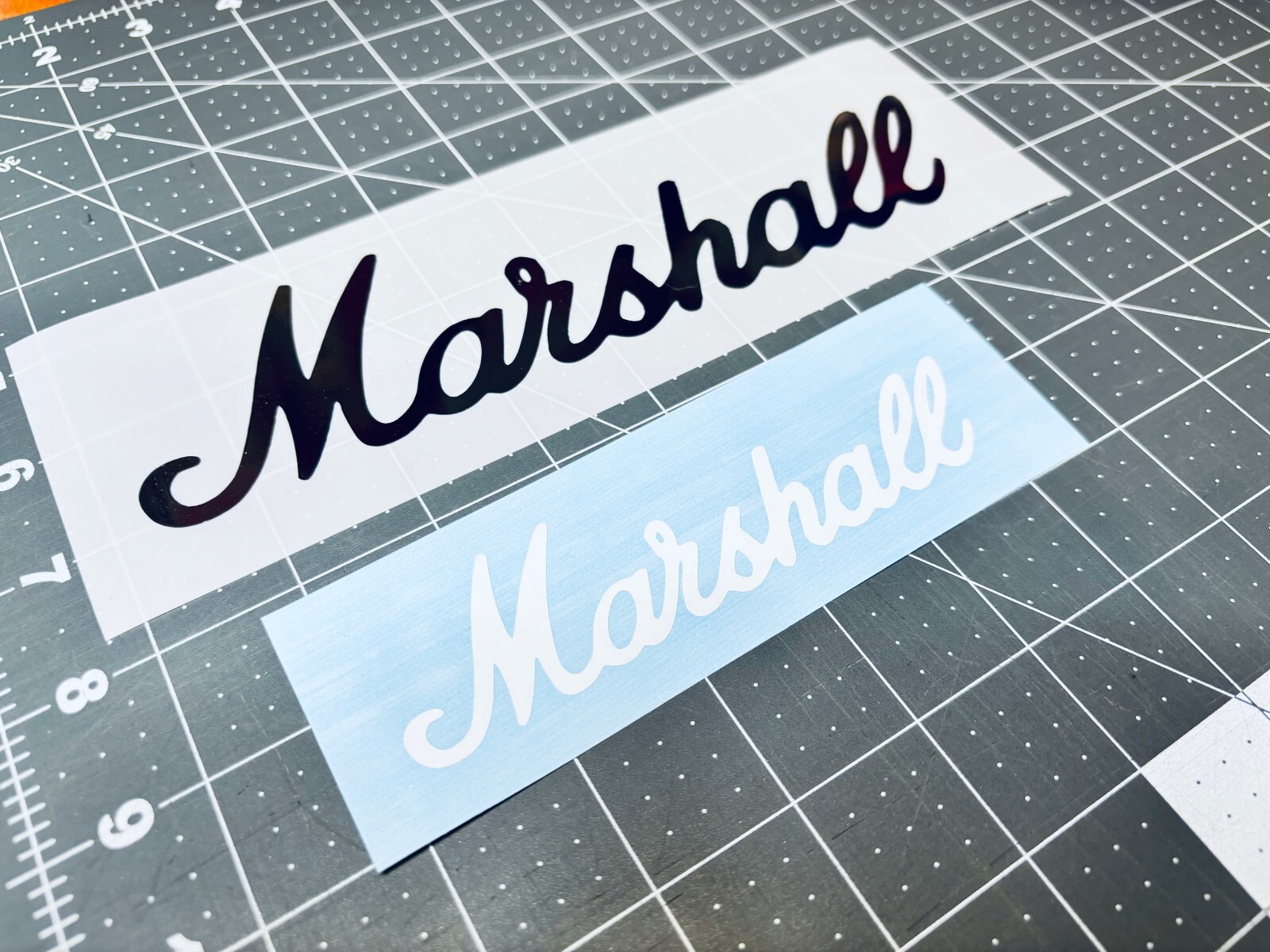 TWO Marshall Amps Die Cut Vinyl Decals Electric Guitar Rock Music Heavy Metal