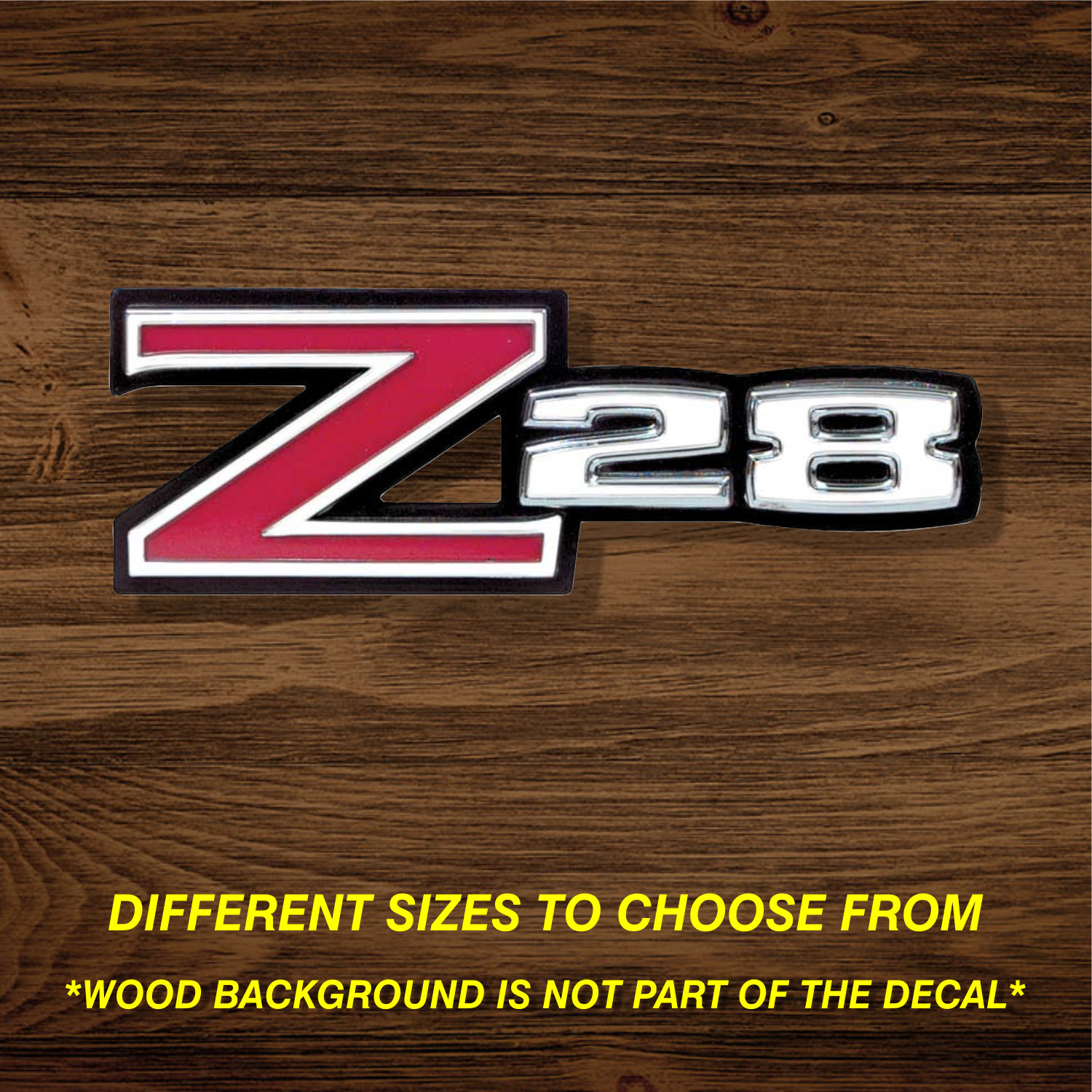 Vintage Chevrolet Chevy Camaro Z28 Badge Vinyl Decal Sticker Free Shipping