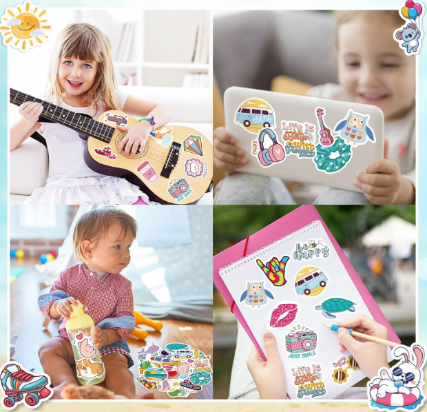 Wninbu 200 PCS Cute Stickers for Kids,Water Bottle Sticker Pack for Teens Girls