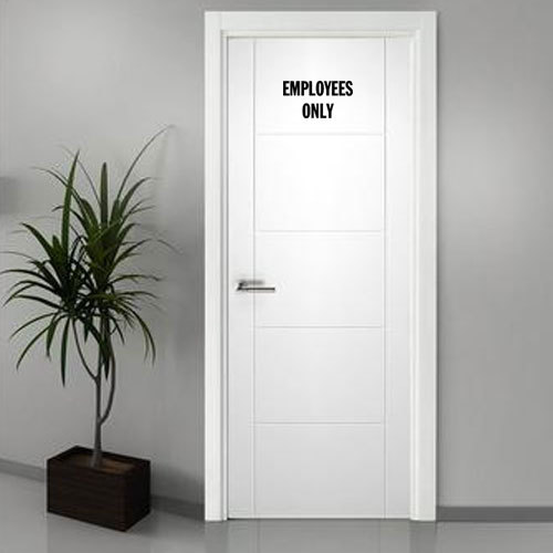 Employees Only Entrance Sign Sticker for Door Wall Window Decor Vinyl Decal Sign