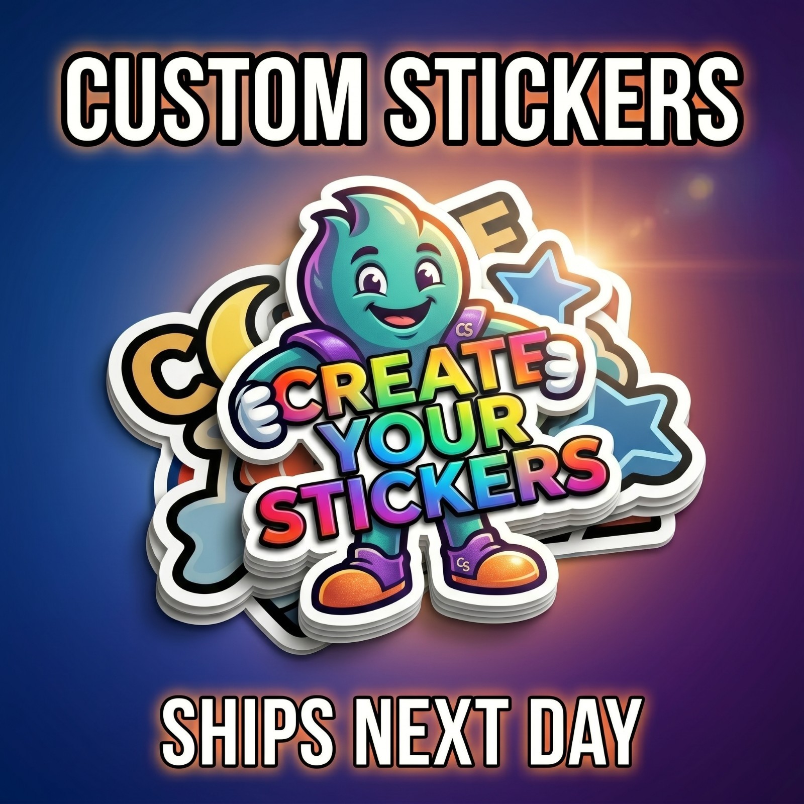 Custom Vinyl Stickers Die Cut Logo Labels Full Color Waterproof Gloss