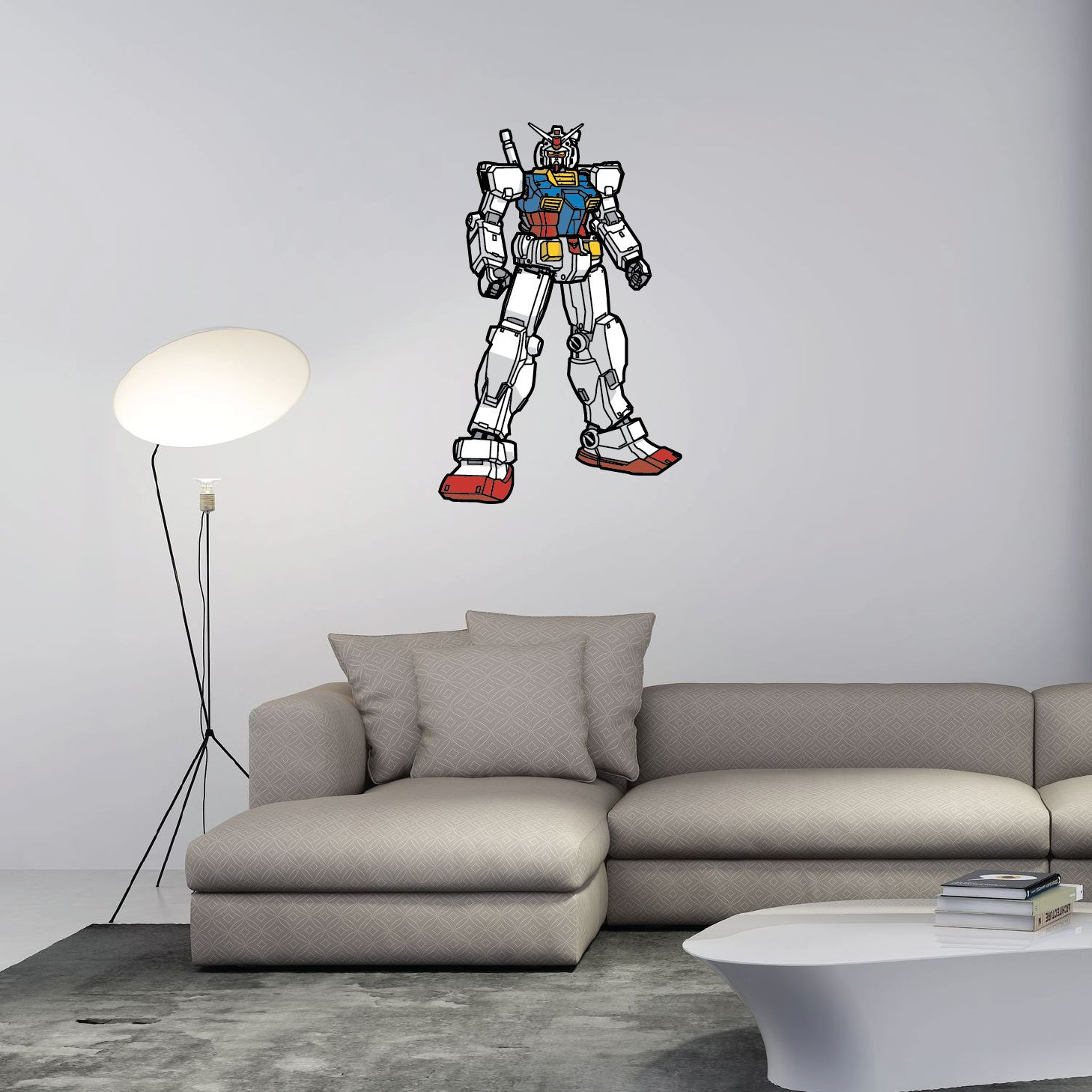 Gundam Cartoon Kids Wall Decor Sticker Decal 16"X25"