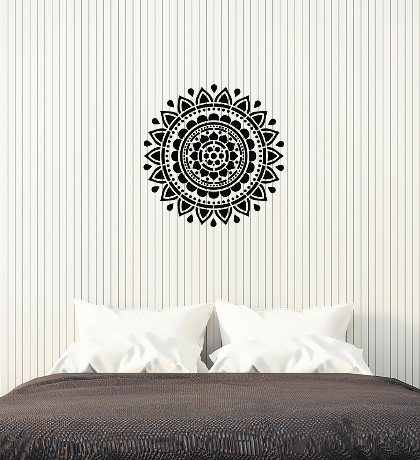 Vinyl Wall Decal Mandala Bedroom Living Room Yoga Meditation Stickers (ig5987)