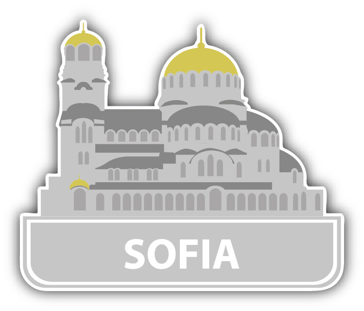 Sofia City View Bulgaria Car Bumper Sticker Decal