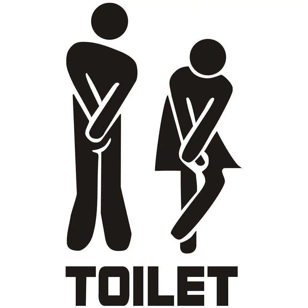 New Funny Toilet Wall Sticker Waterproof Bathroom Decal Fast Shipping