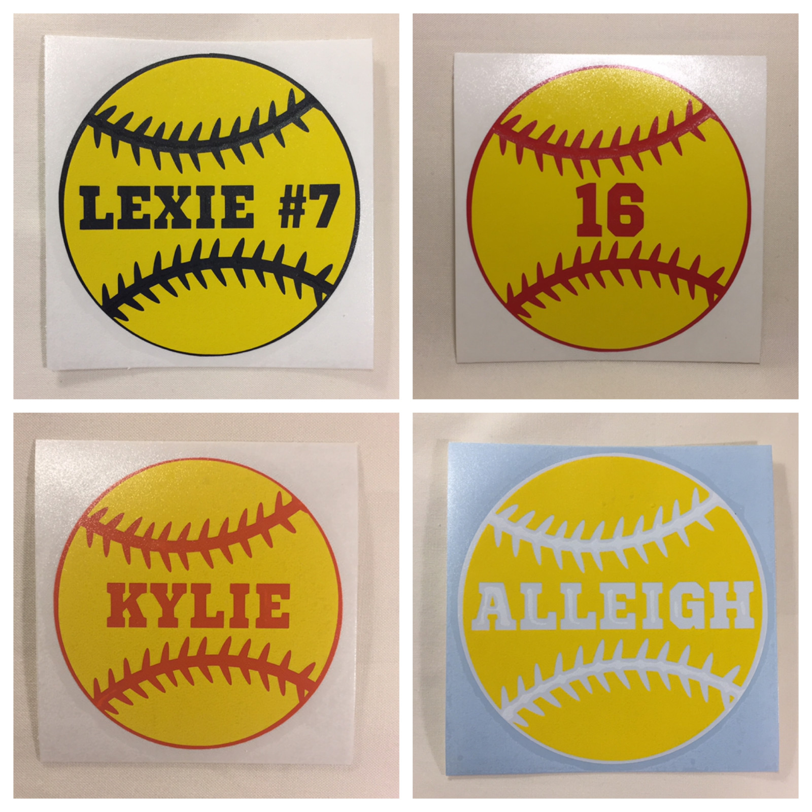 SOFTBALL BALL NAME TEAM Vinyl Decal Sticker for CUP TUMBLER JEEP LAPTOP TRUCK