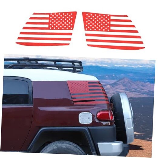 Compatible with Toyot@ FJ Cruiser 2007-2017 Tailgate Side Window American Red