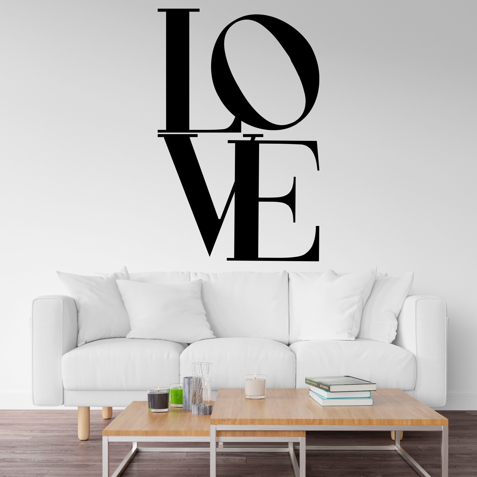 "LOVE" PHRASE VINYL WALL STICKER DECAL