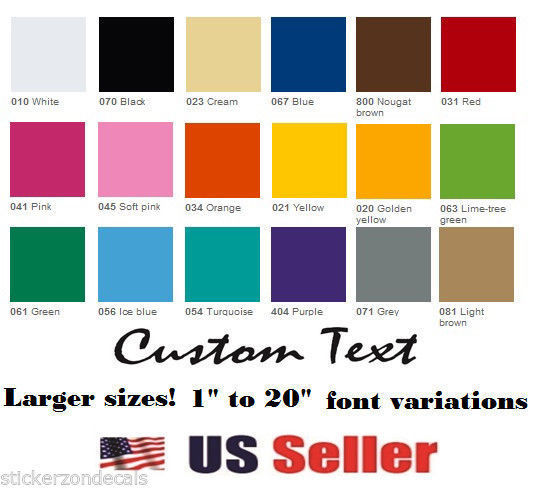 10" Custom Vinyl Lettering, Text – Personalized Wall, Window, Car Sticker Decal