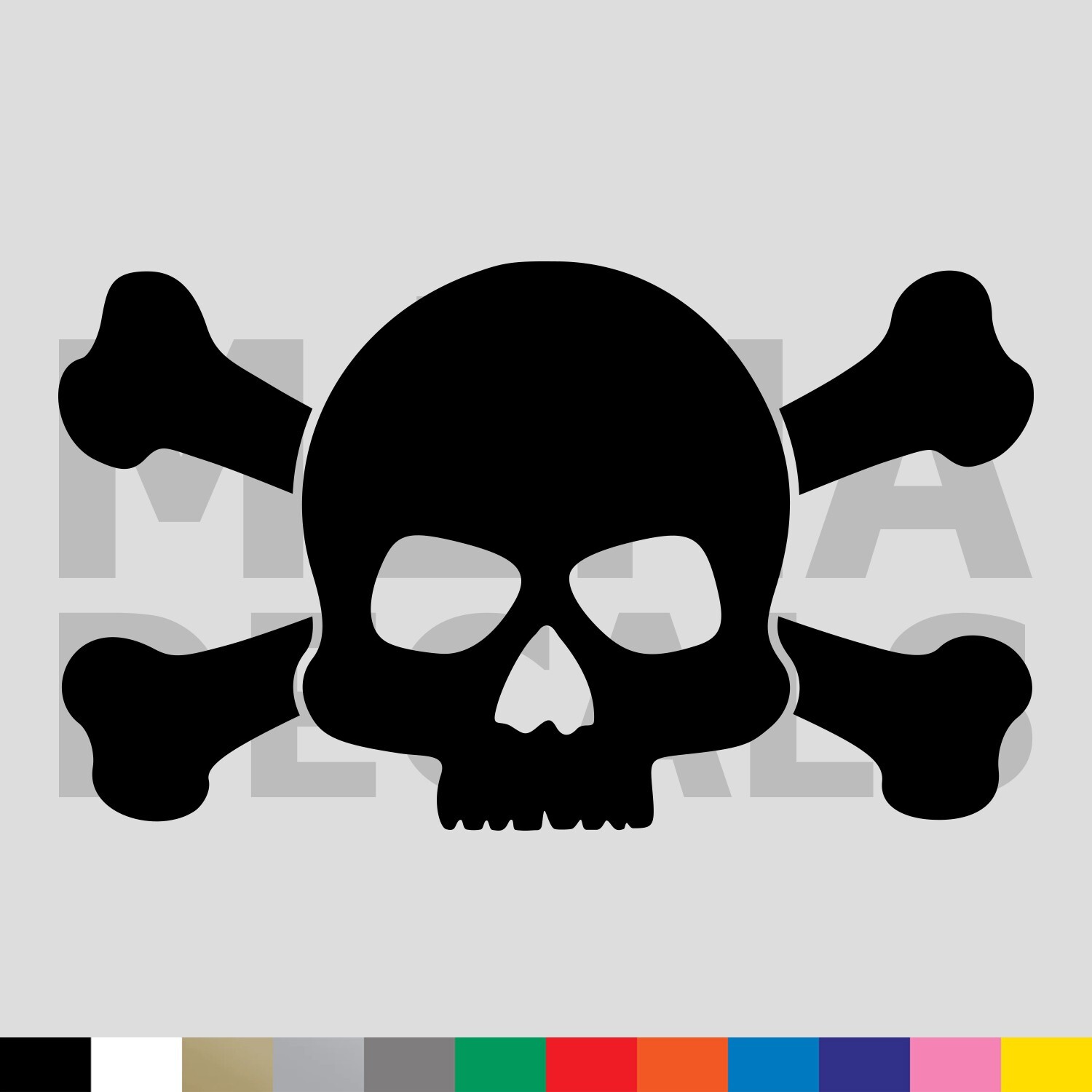 Skull and Crossbones Vinyl Die Cut Decal Sticker – Pirate Jolly Roger Poison