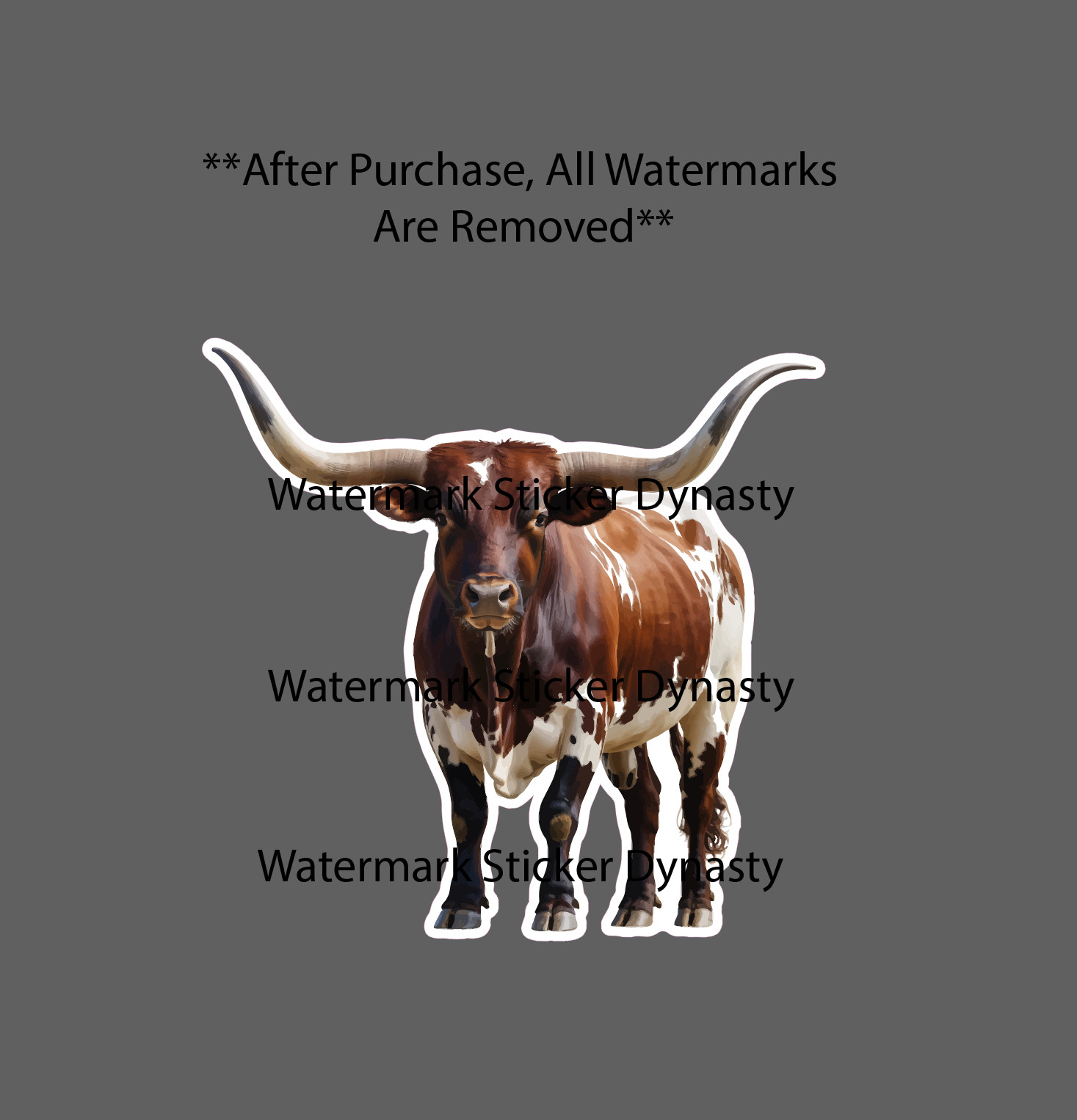 Texas Longhorn Sticker Waterproof Decal Animal Farm Livestock Ranch Gift NEW
