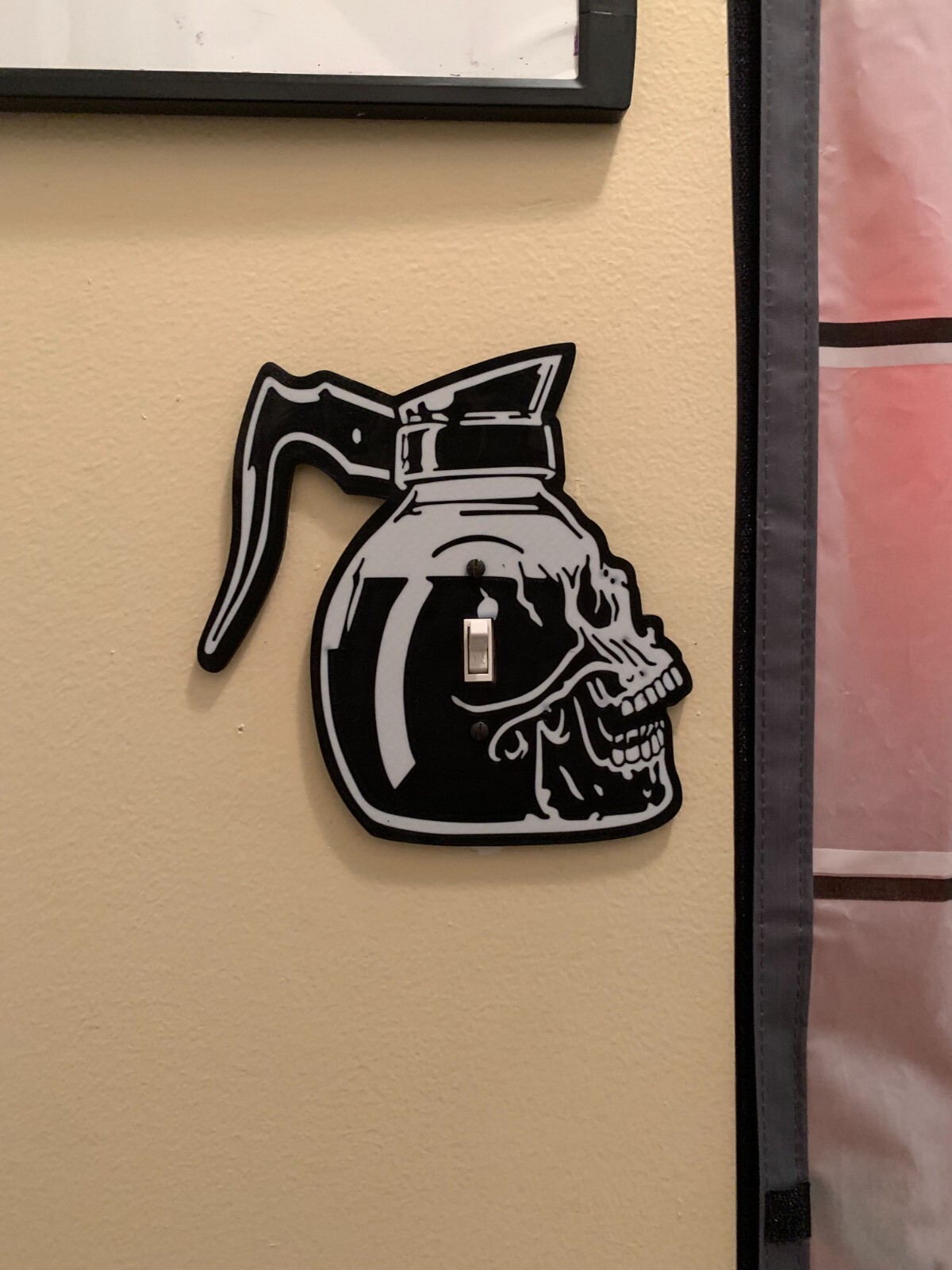 Skull Coffee Pot Light Switch Cover