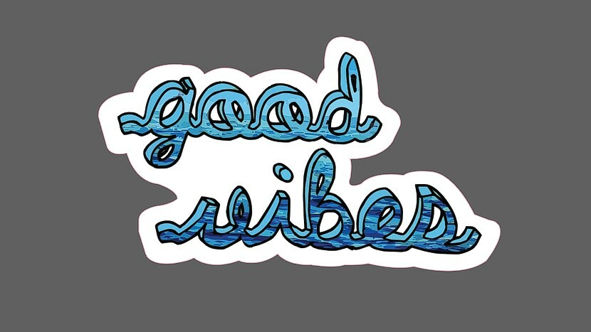 Good Vibes Sticker Waves Ocean Waterproof – Buy Any 4 For $1.75 Each Storewide!