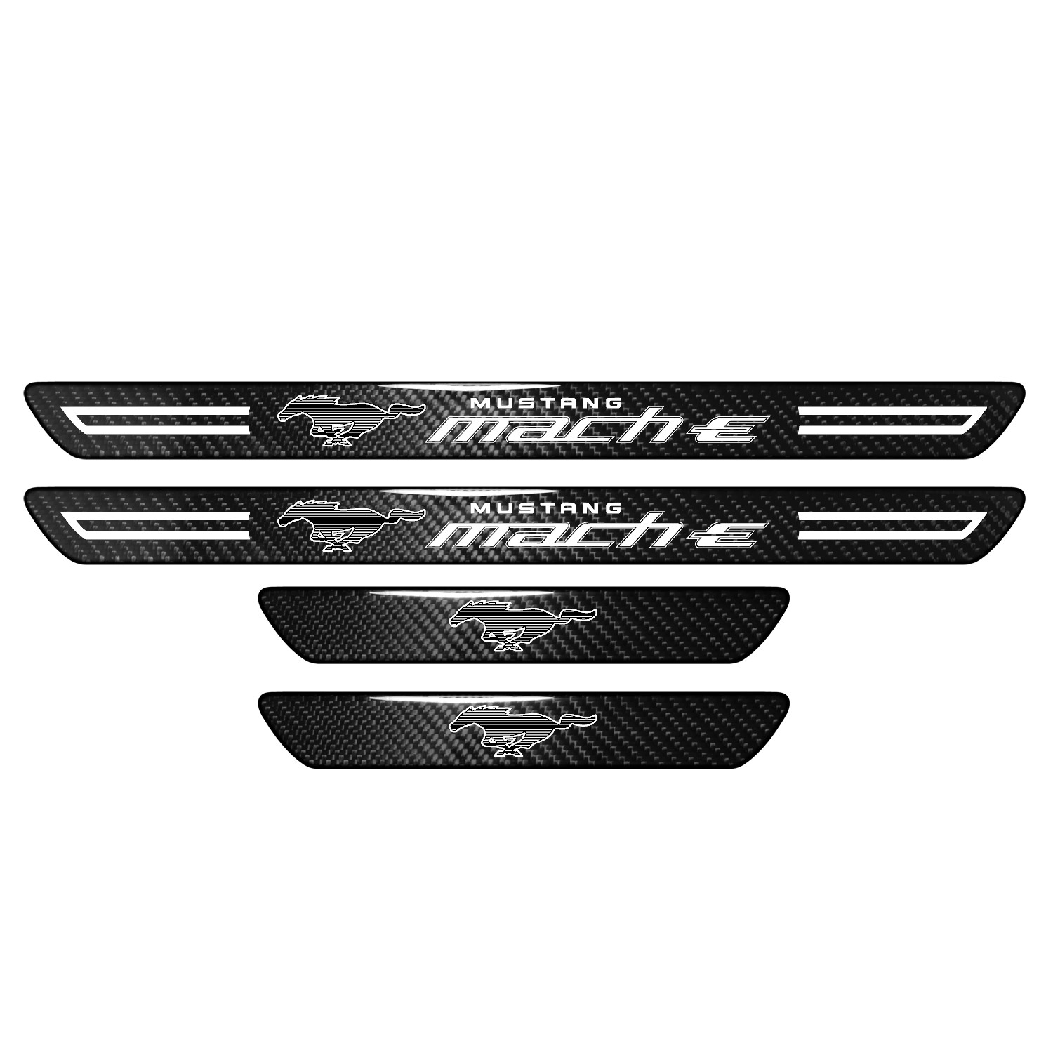Ford Mustang Mach-E Carbon Fiber 4 Pcs Universal Door Sill Plates