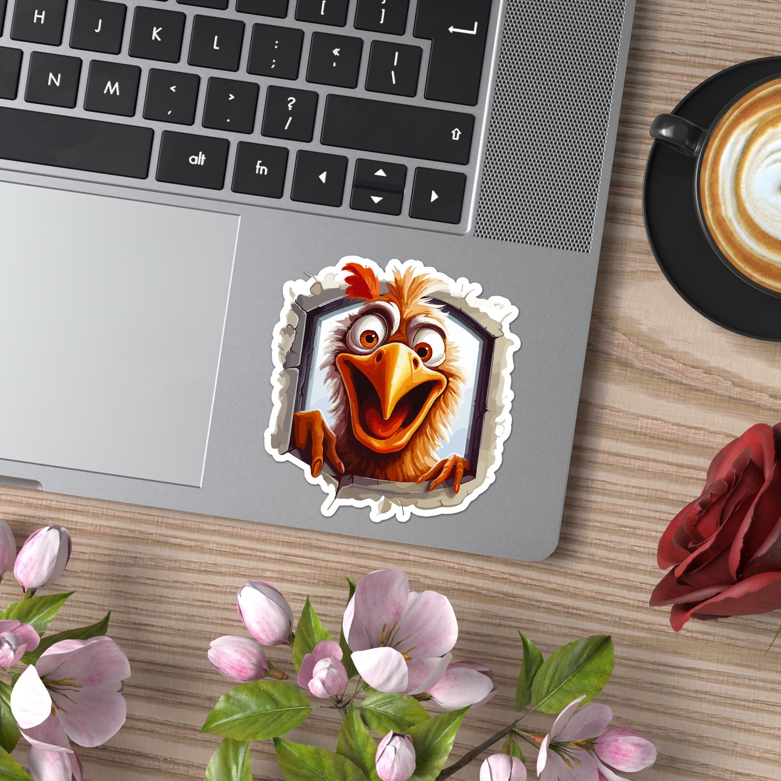 Bird Chicken Funny – Vinyl Decal Sticker – Car Window Laptop – ebn12044