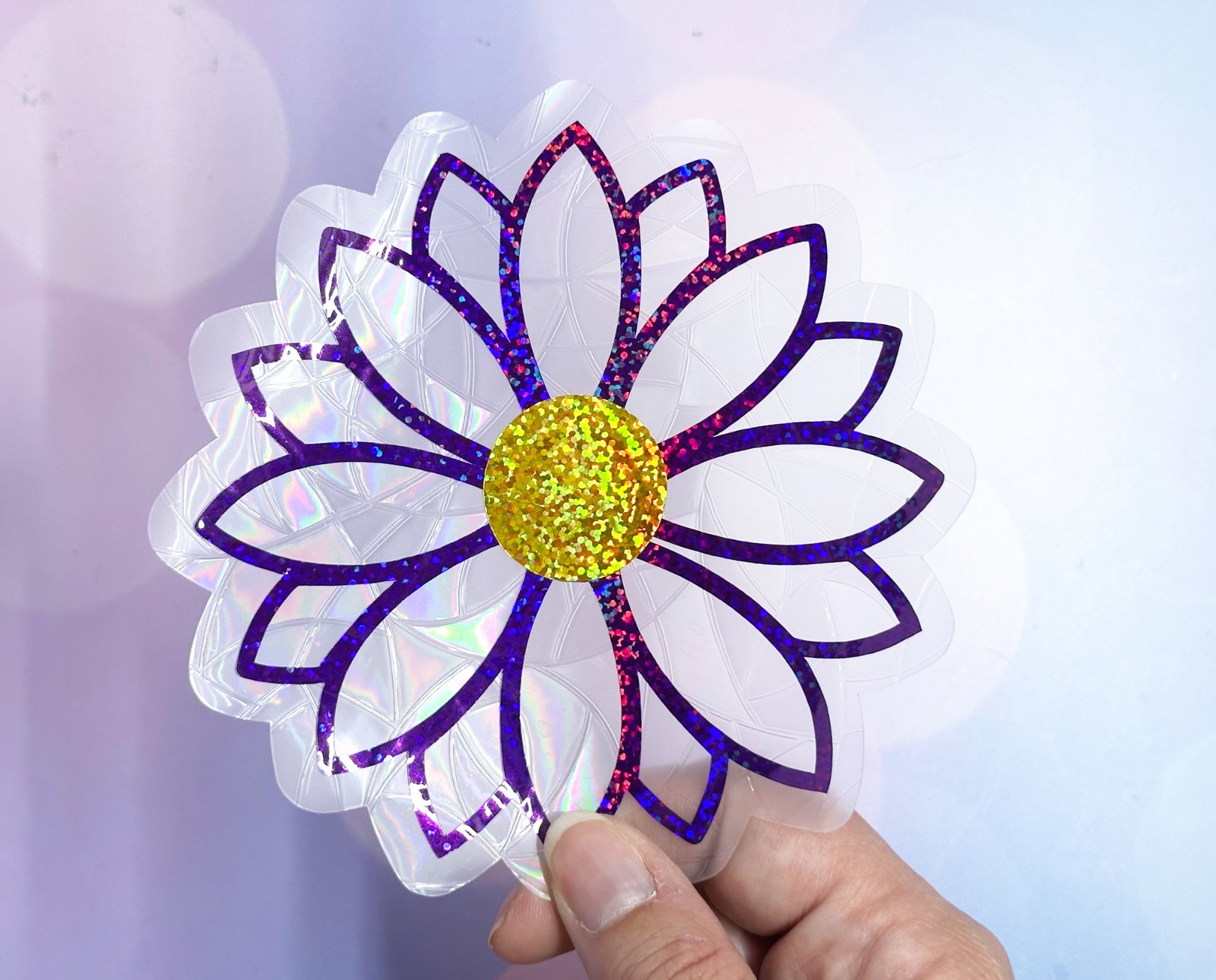 Floral Window Cling Suncatcher Decal Rainbow Maker Prism
