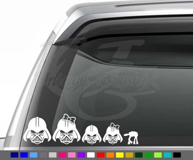 Darth Vader Family Decal Window Stick Figure Sticker