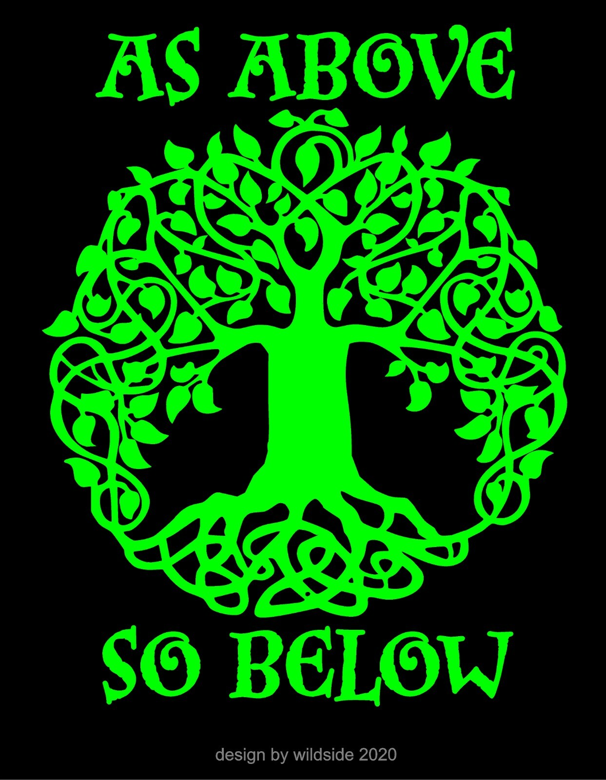 Tree Of Life Decal As Above So Below Wiccan Pagan car laptop vinyl sticker