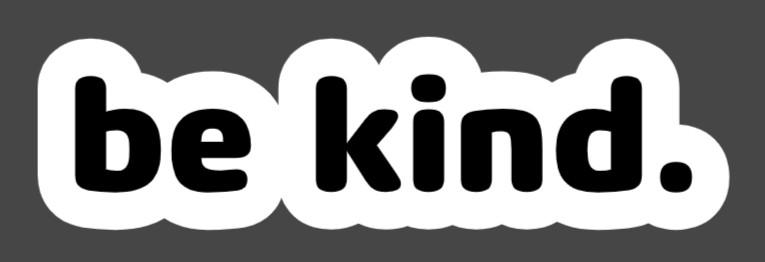 BE KIND Die Cut Glossy Vinyl Sticker