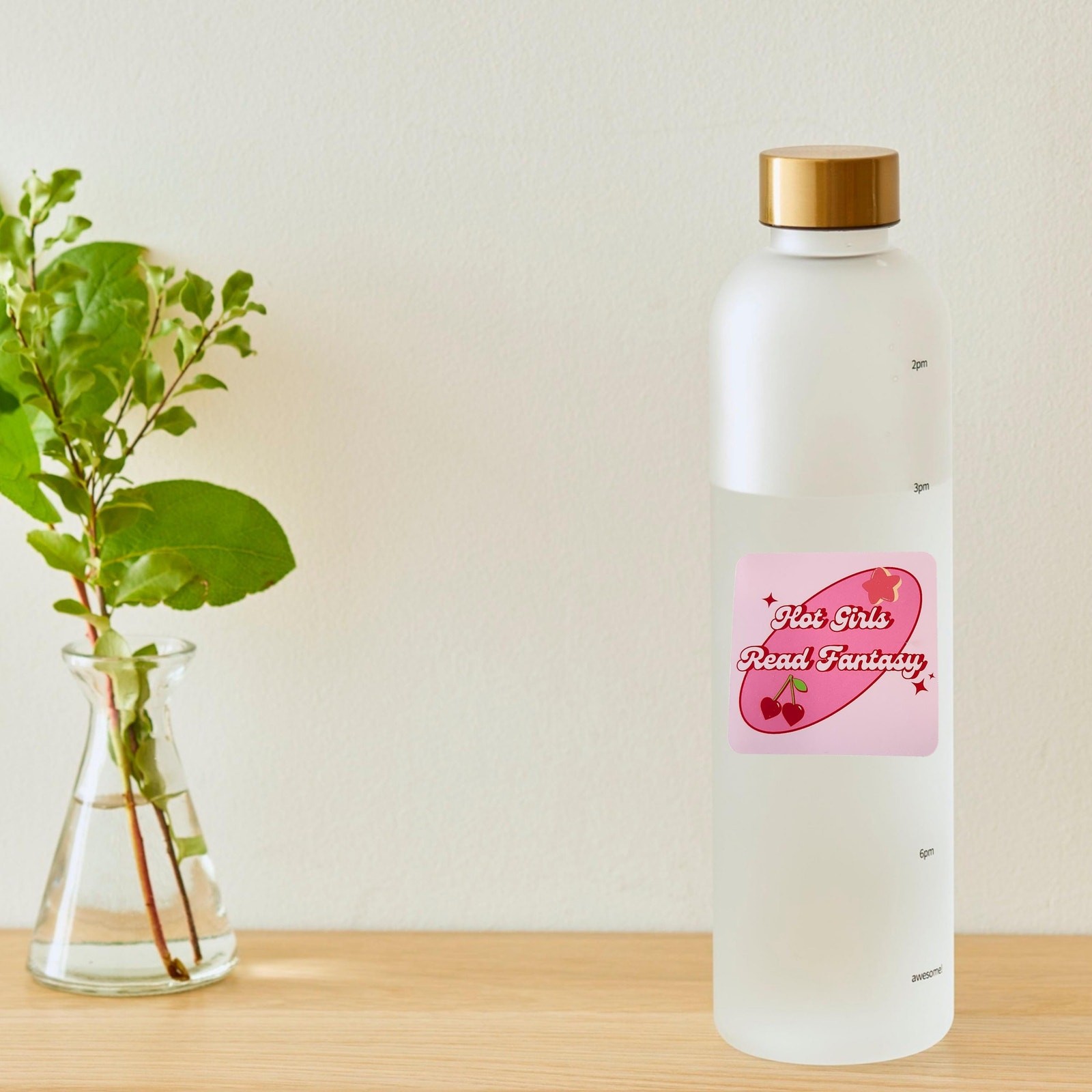 Hot Girls Read Fantasy Vinyl Sticker Reading Sassy Bookish Booktok Water Bottle