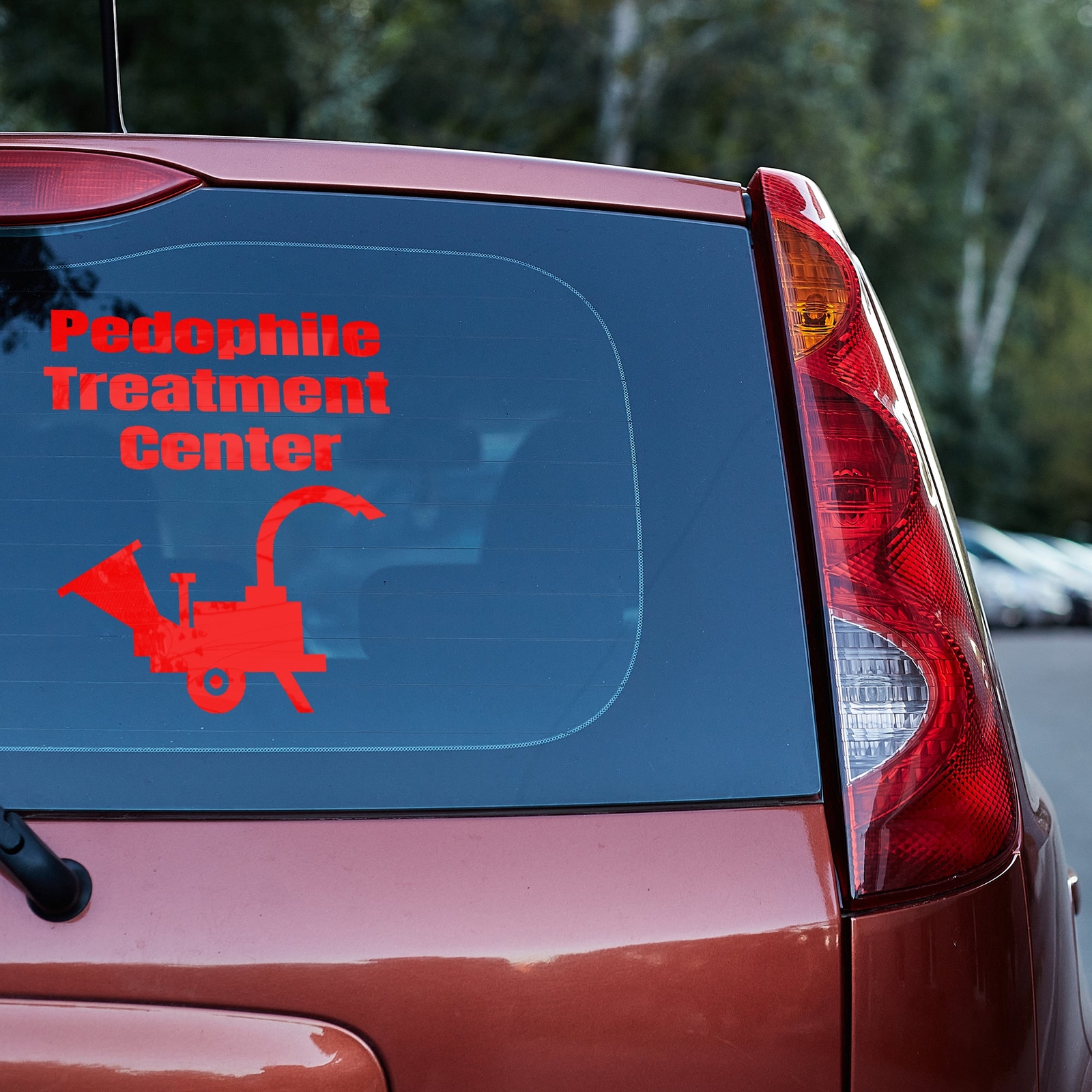 Pedophile Treatment Center vinyl decal