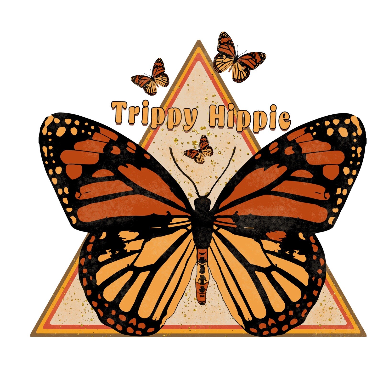 4” Trippy Hippie Sticker Butterfly Hippy Boho Love Peace Psychedelic