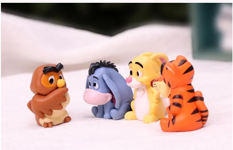 10pcs/set Cartoon Winnie The Pooh Action Figure Toy Pooh Bear Tigger Eeyore Pigl