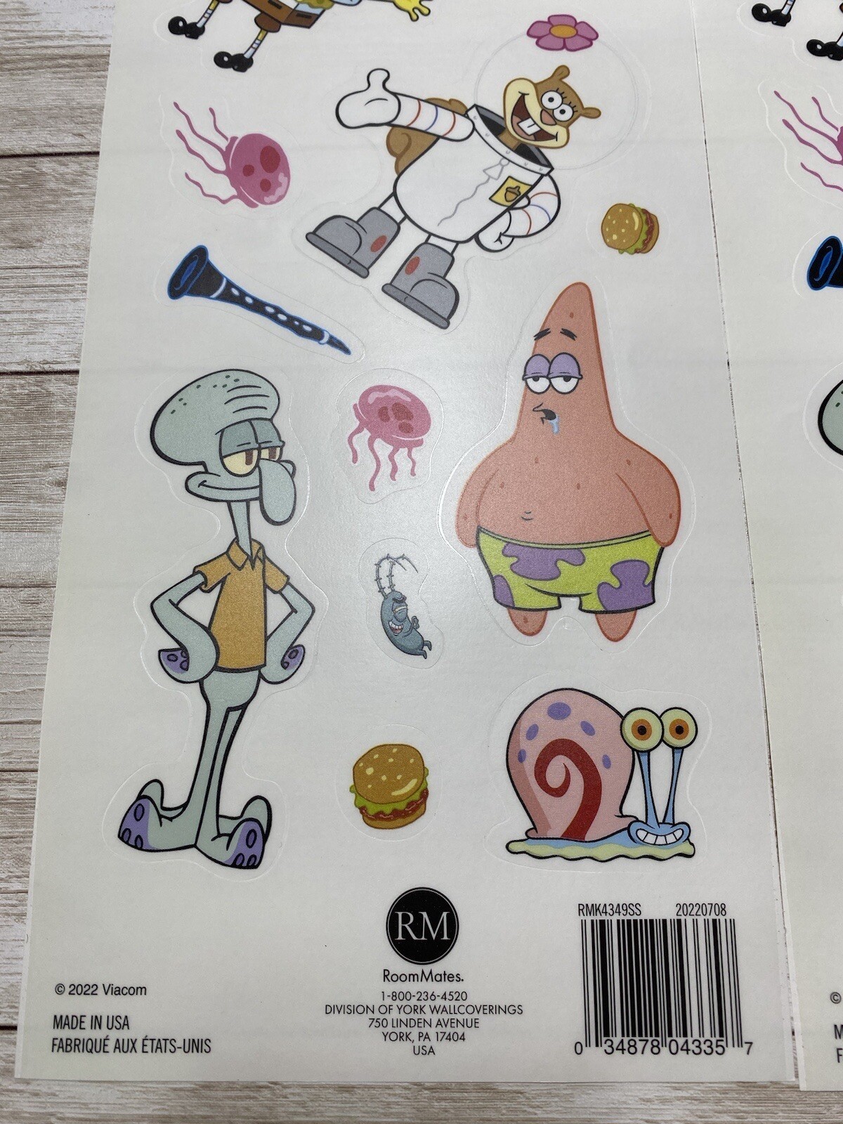 SpongeBob SquarePants Wall Decal Stickers – 3 Sets, Includes Mr. Krabs & Squidwa