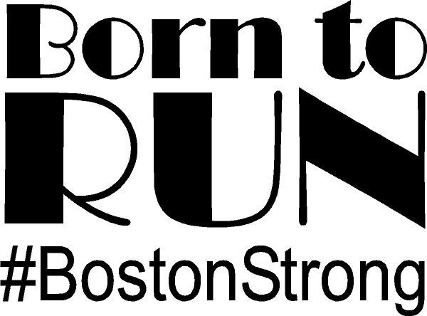 #BostonStrong Decal / Born to Run Sticker / Boston Strong 8"x6"