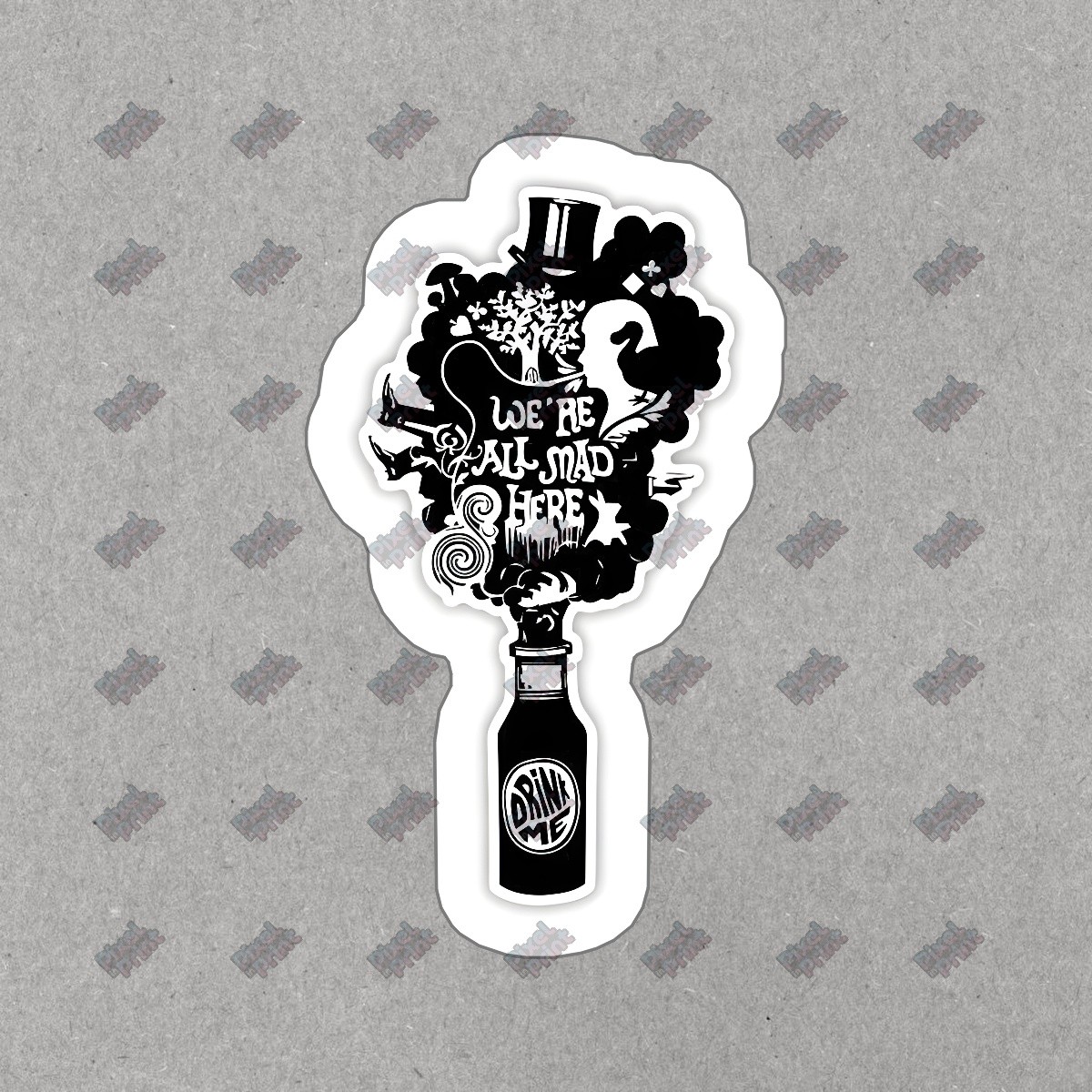Were All Mad Here Vinyl Sticker Alice in Wonderland Decal for Home, #716823