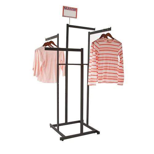 Econoco K80/MAB 4-Way High Capacity Garment Rack with Straight Arms