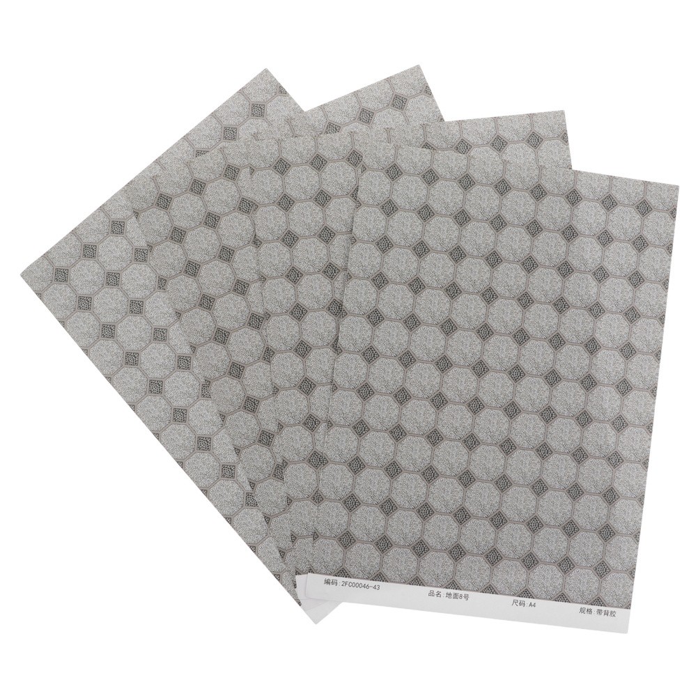 4pcs Miniature Floorboards – Peel and Stick Dollhouse Flooring – Self-Adhesive