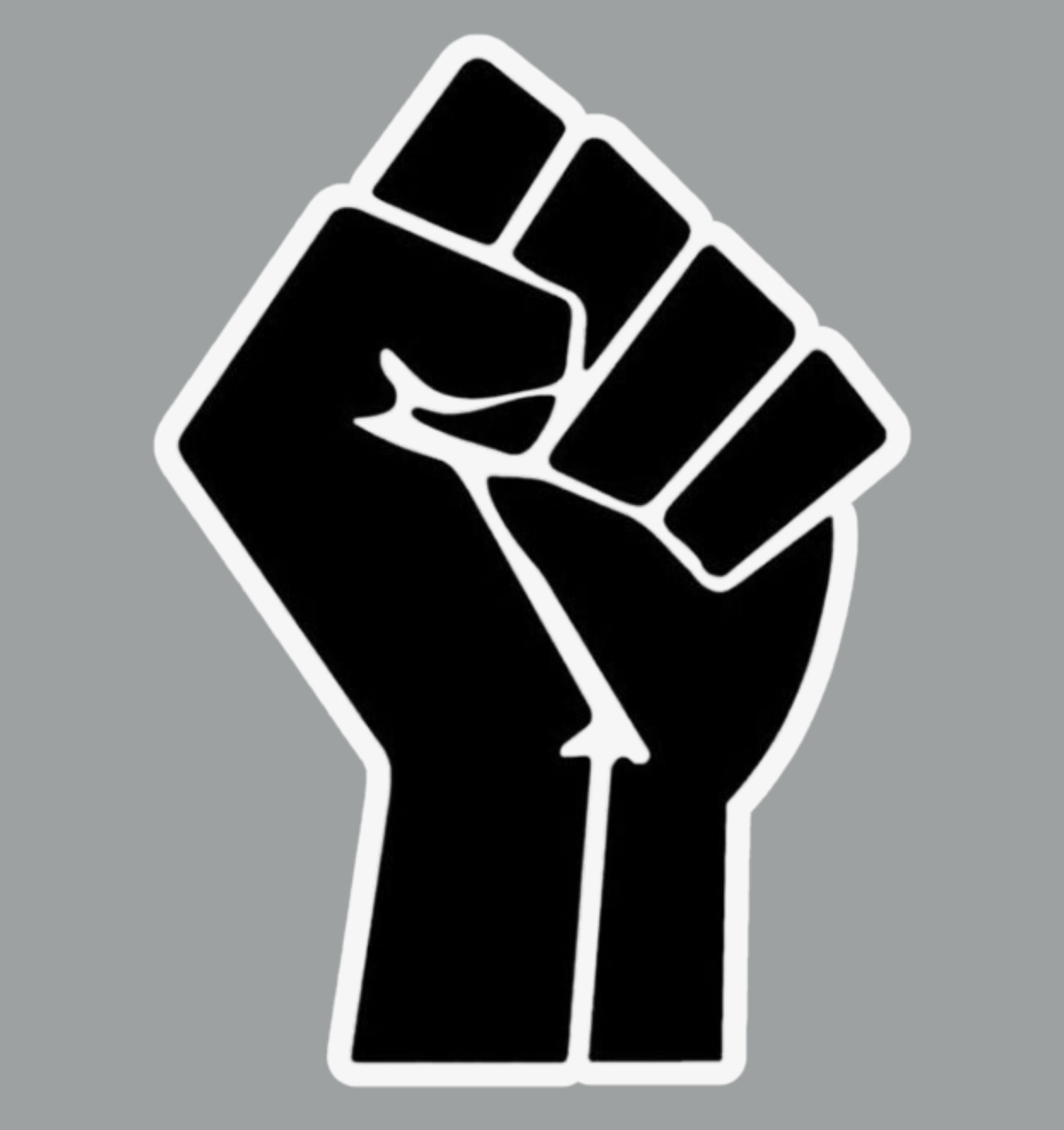 Black Lives Matter Fist Die Cut Glossy Vinyl Laptop Sticker