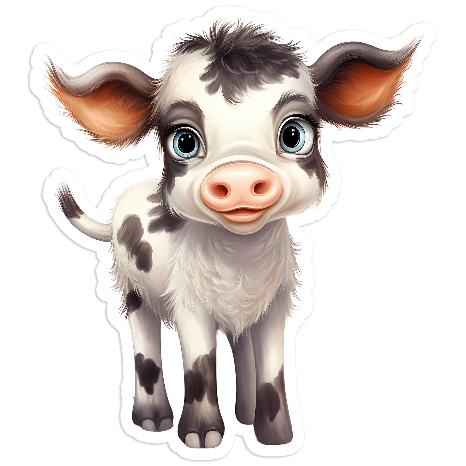 Cartoon Calf – Vinyl Decal Sticker – Car Window Laptop – #1528
