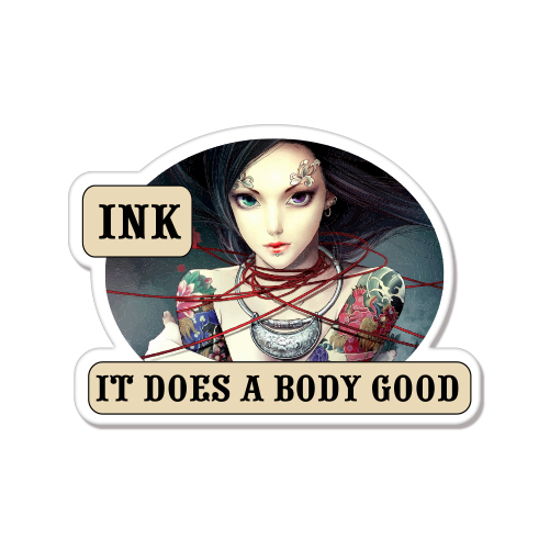 Ink Body Good Tattoo Tattoos car bumper sticker decal 5" x 4"