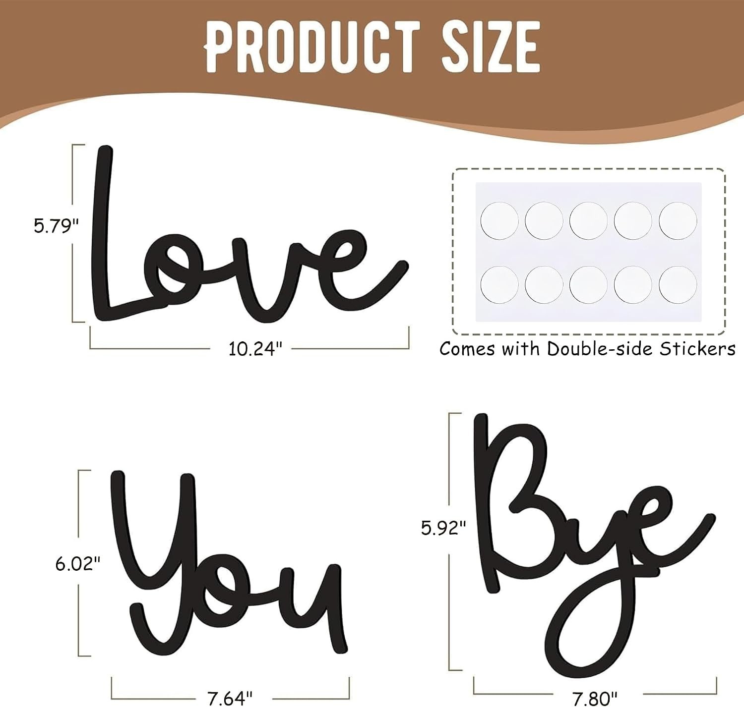 Wall Decor Love You Bye Sign 31.5 inch Wood Heart Wall Art Hallway Entryway D…