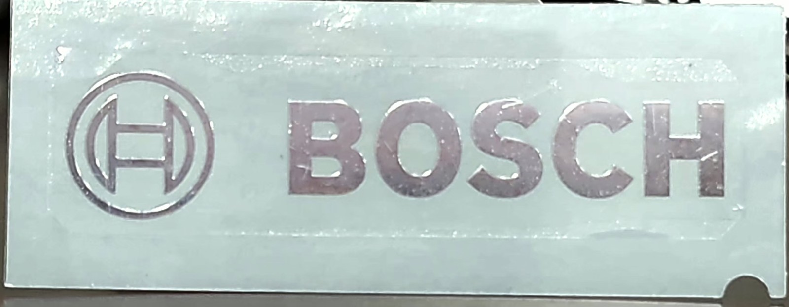 5 X AUTHENTIC BOSCH SILVER METALLIC VINYL DECAL STICKER. MADE IN BAVARIA GERMANY