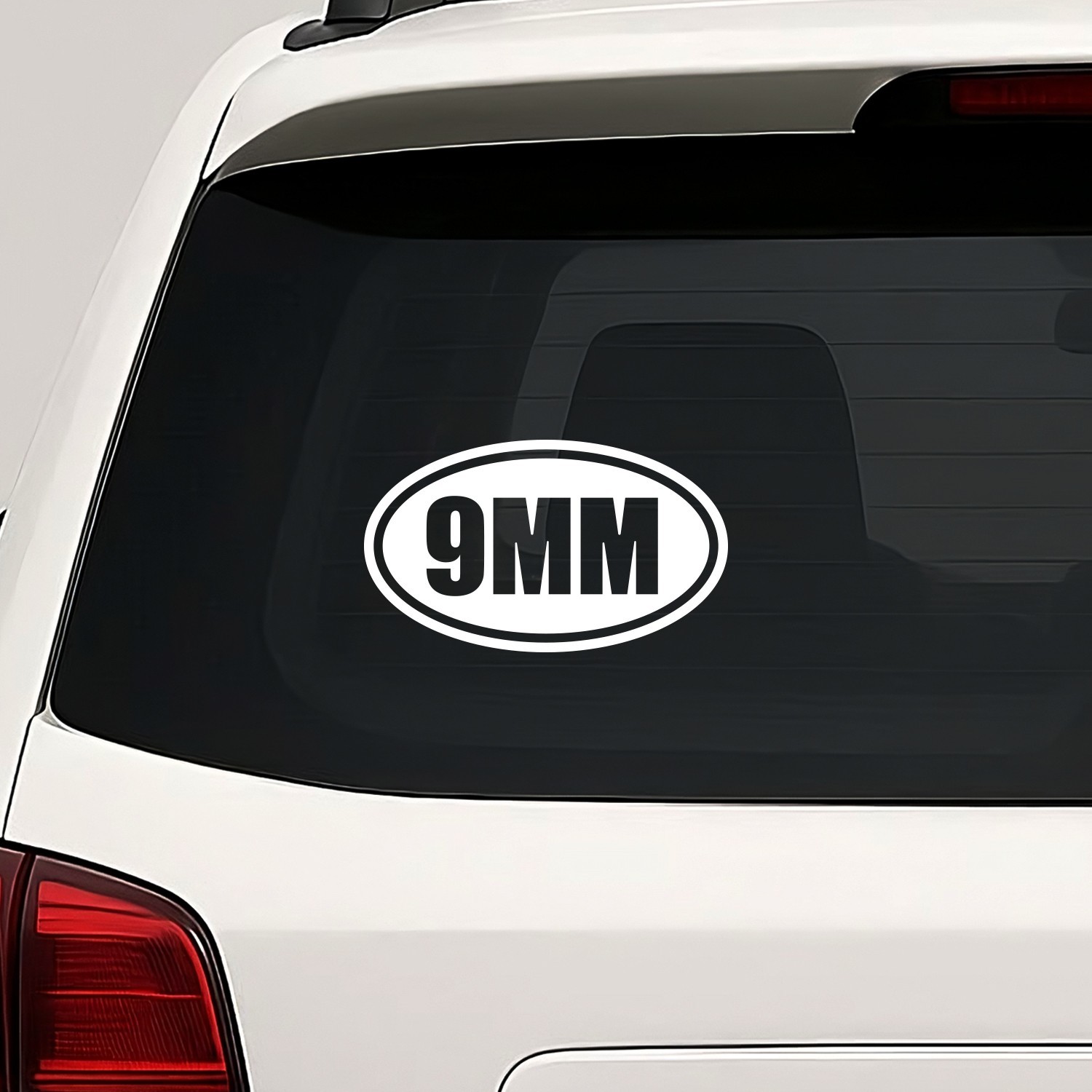 9MM Caliber Oval Vinyl Die Cut Decal Sticker – Ammo 2A Gun Rights Rifle Pistol