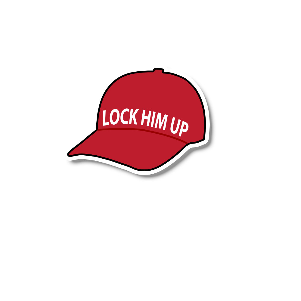"Lock Him Up" Trump For Prison 2024 – Vinyl Stickers Sheet Bulk Pack Anti Trump