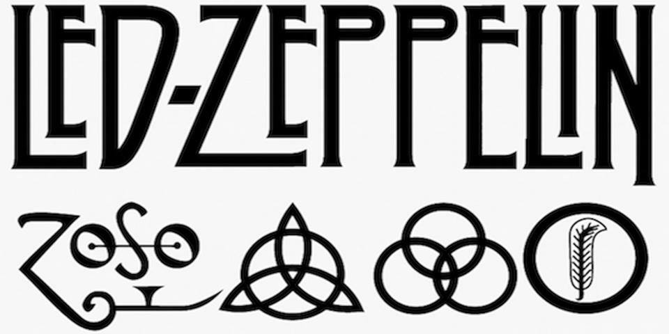 Vinyl Decal for Window – Led-Zeppelin Logo with Symbols