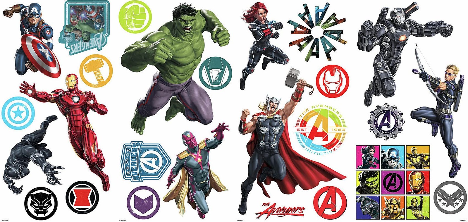 Marvel Avengers Peel and Stick Wall Decals, RMK4289SCS