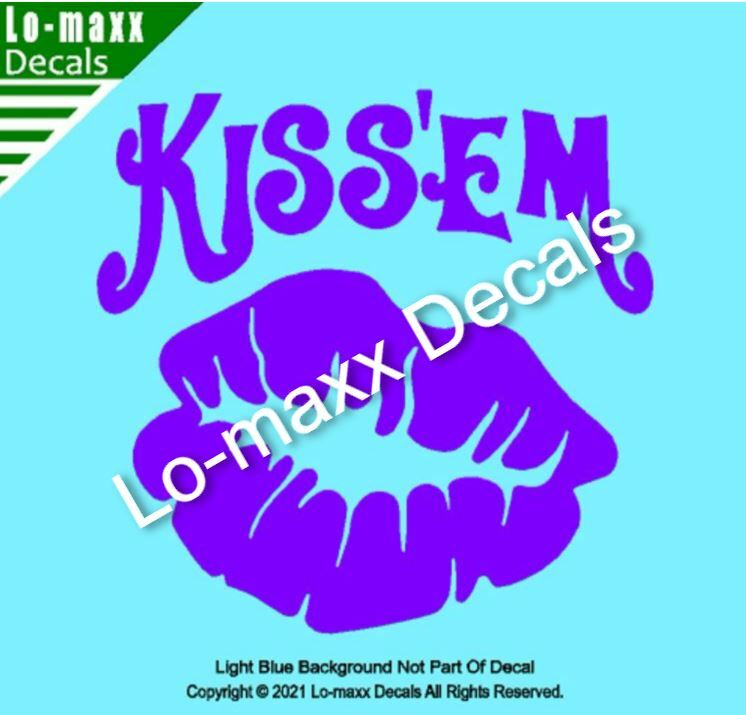KISS’EM Kissing Hot Lips Original Design Superior Quality Die Cut Vinyl Decal