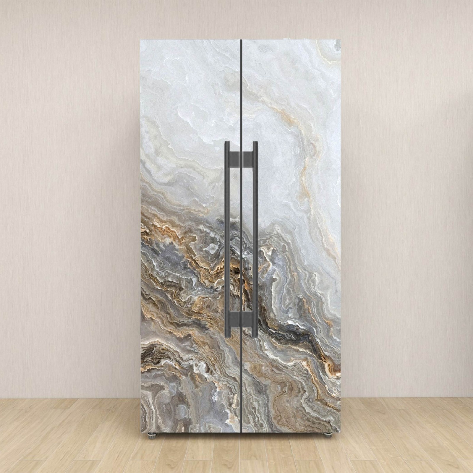 Marble Fridge Wrap Waterproof, Durable Kitchen Vinyl