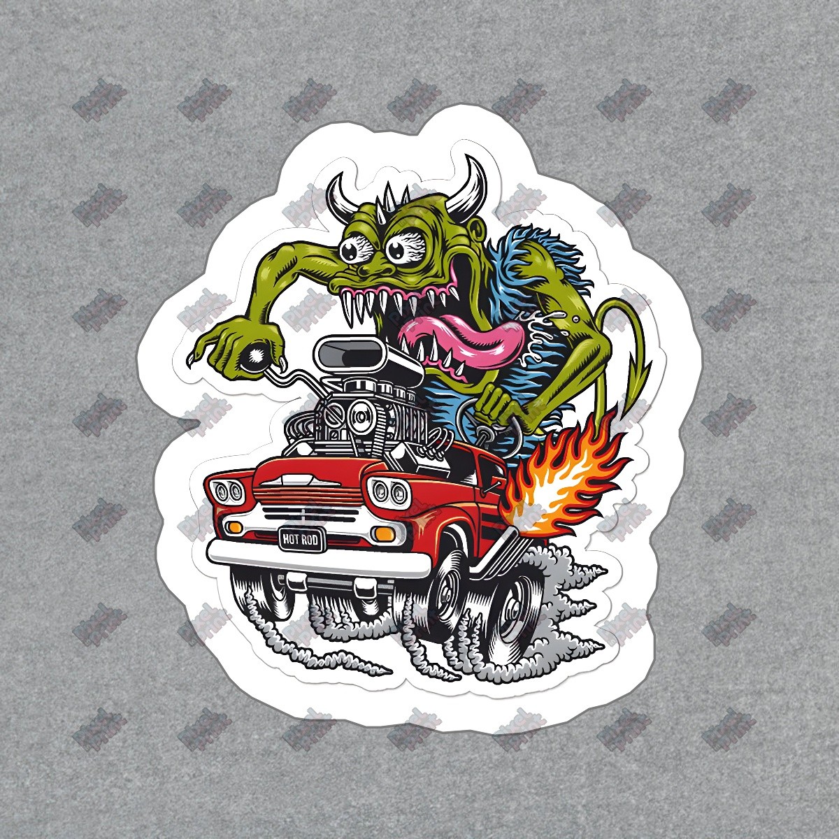 Hot Rod Monster Vinyl Sticker Vintage Car Decal Cool Automotive Art #809748