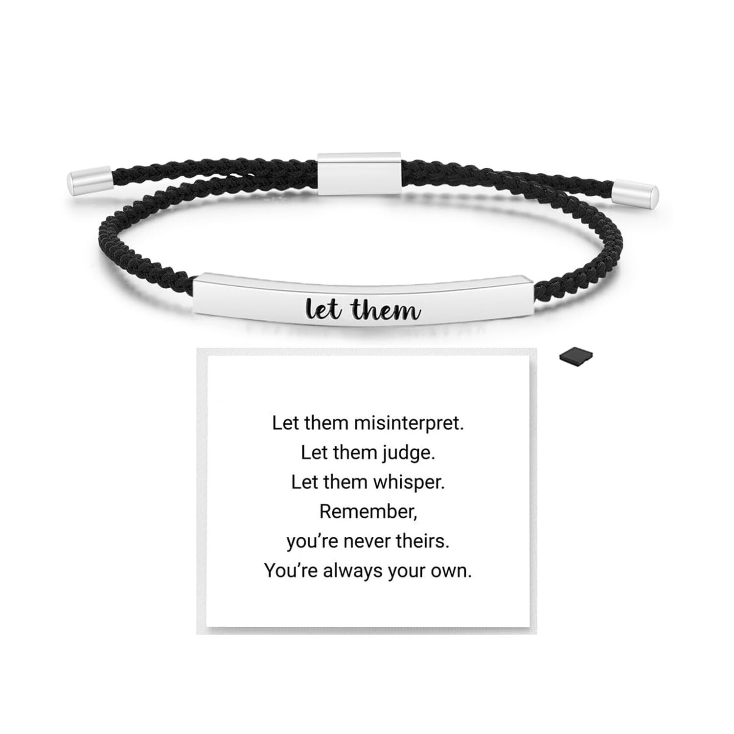 Dont Let The Hard Days Win Bracelet for Women Men, Handmade Braided Adjustabl…