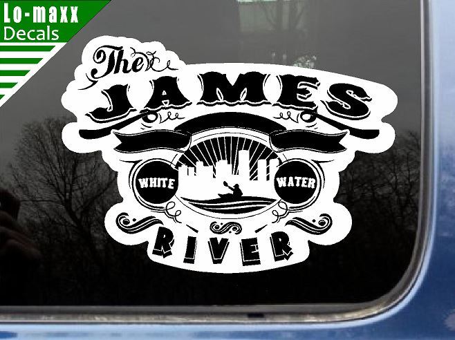 James River Whitewater Richmond Virginia High Quality Printed Vinyl Sticker