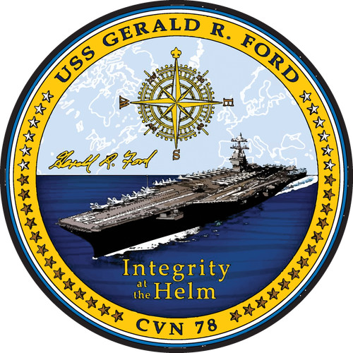 CVN-78 USS Gerald R. Ford Badge Sticker Decal