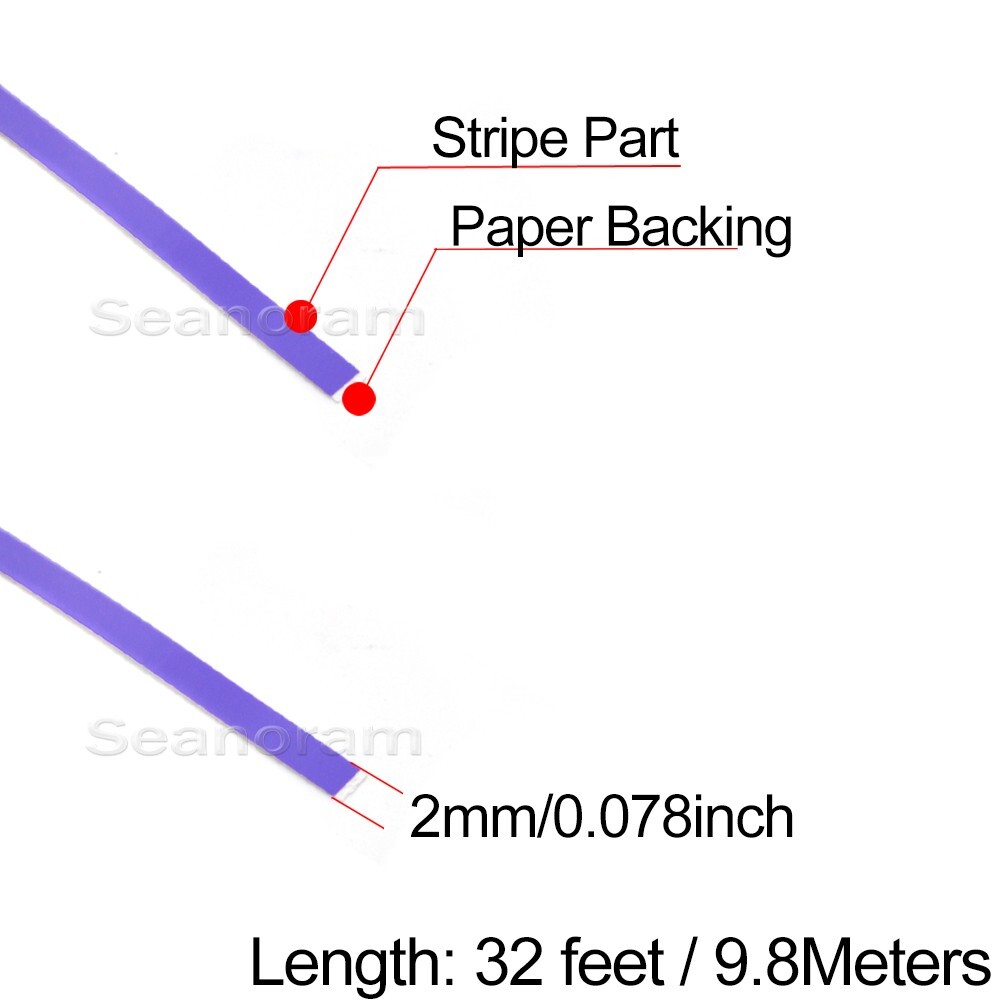 1/12" 2mm Purple DIY Home Shop Bar Pinstriping Pin Stripe Decal Vinyl Sticker