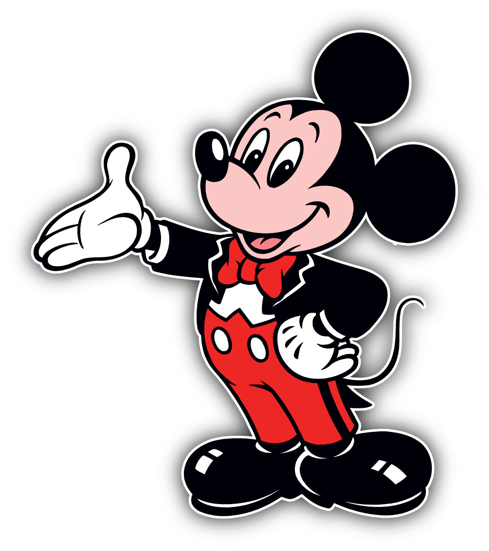 Mickey Mouse Cartoon Sport Sticker Bumper Decal – "SIZES"